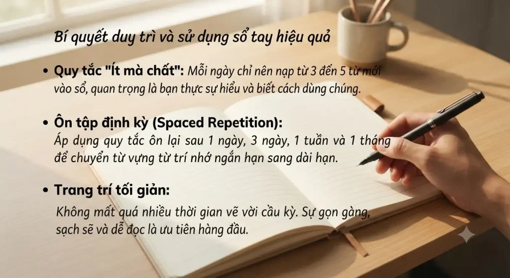 Cách làm sổ tay tiếng Anh